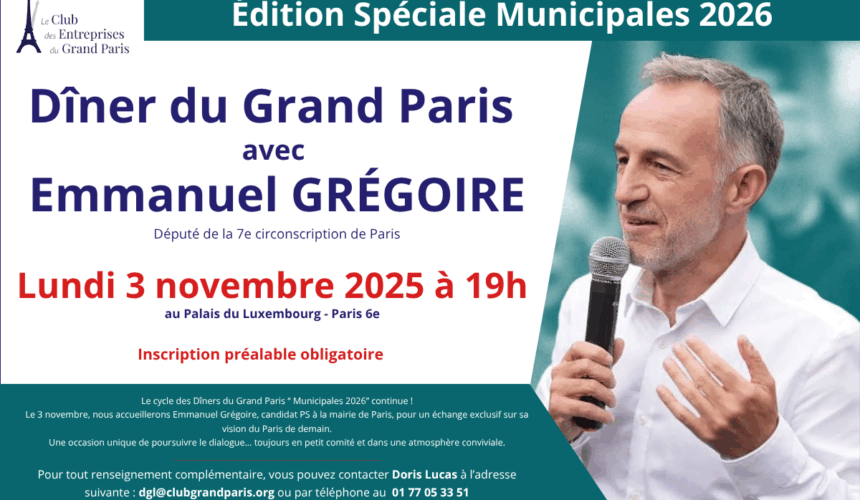 Édition Spéciale Municipales 2026 – Dîner avec Emmanuel Grégoire